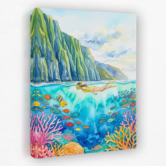 Hawaii Coral Reef canvas wall art