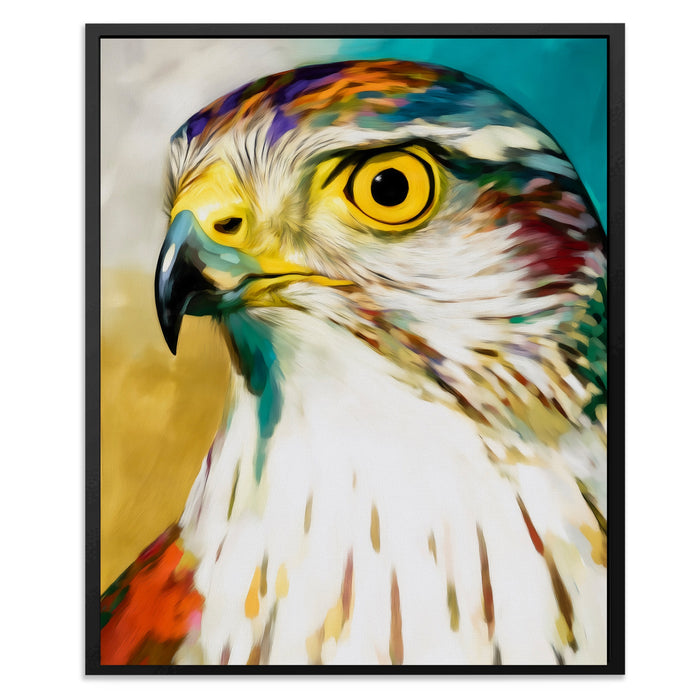 Hawk High Contrast canvas wall art, room view