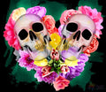 Heart Of Skulls And Roses Paint By Numbers Kit