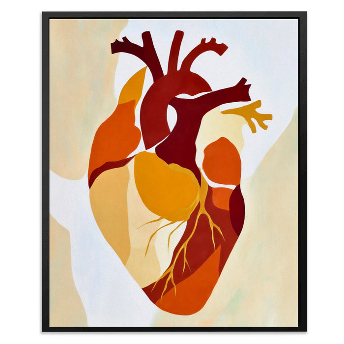 Heart's Golden Pulse - Luxury Wall Art