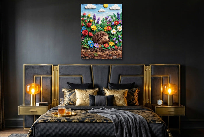 Hedgehog Garden - Luxury Wall Art