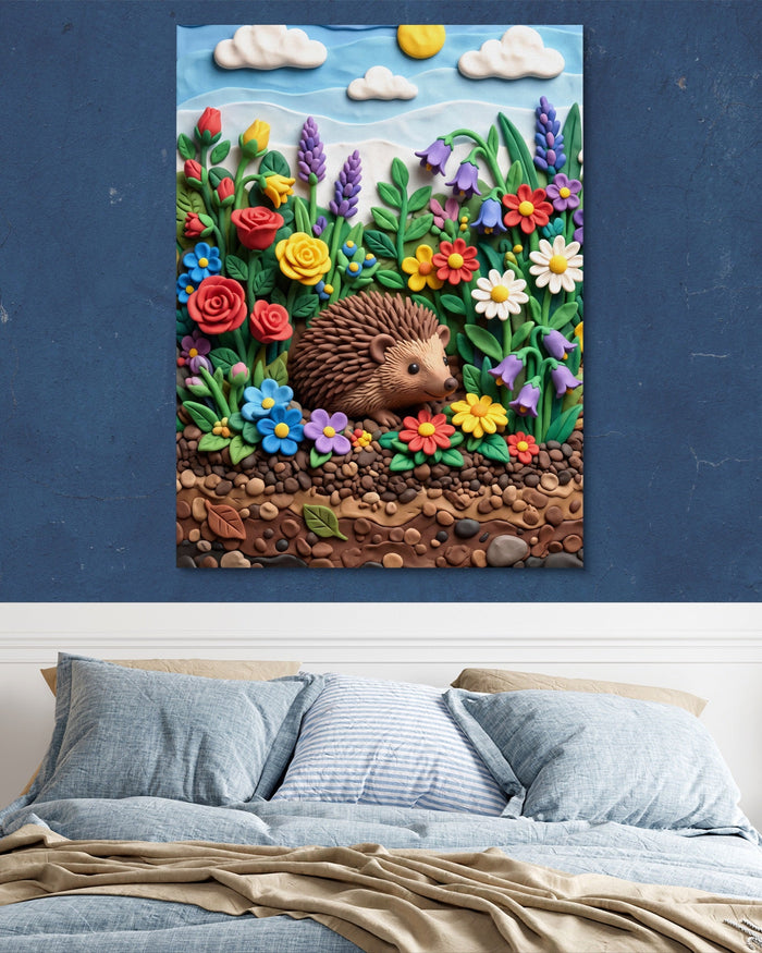 Hedgehog Garden - Luxury Wall Art