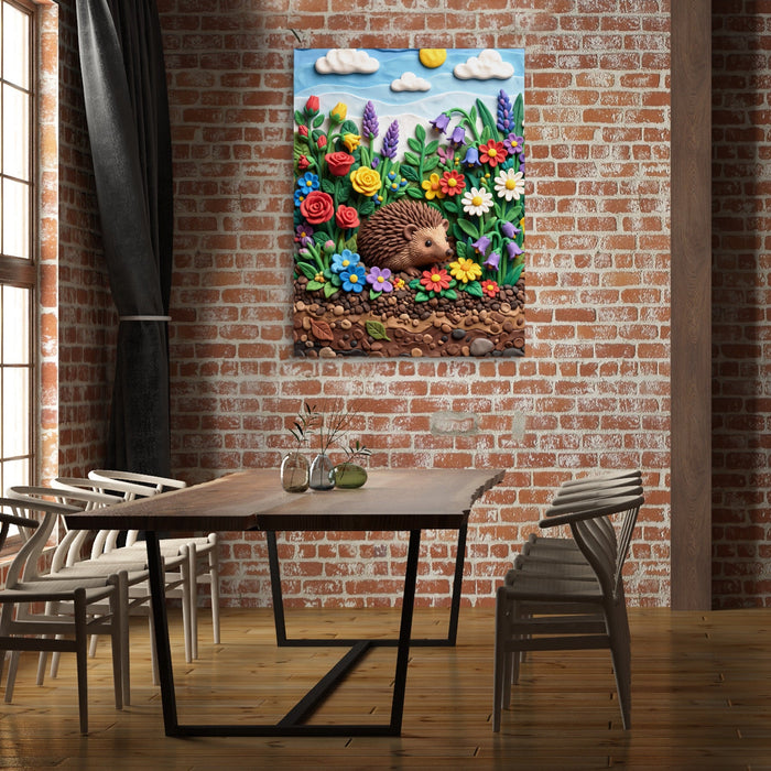 Hedgehog Garden - Luxury Wall Art