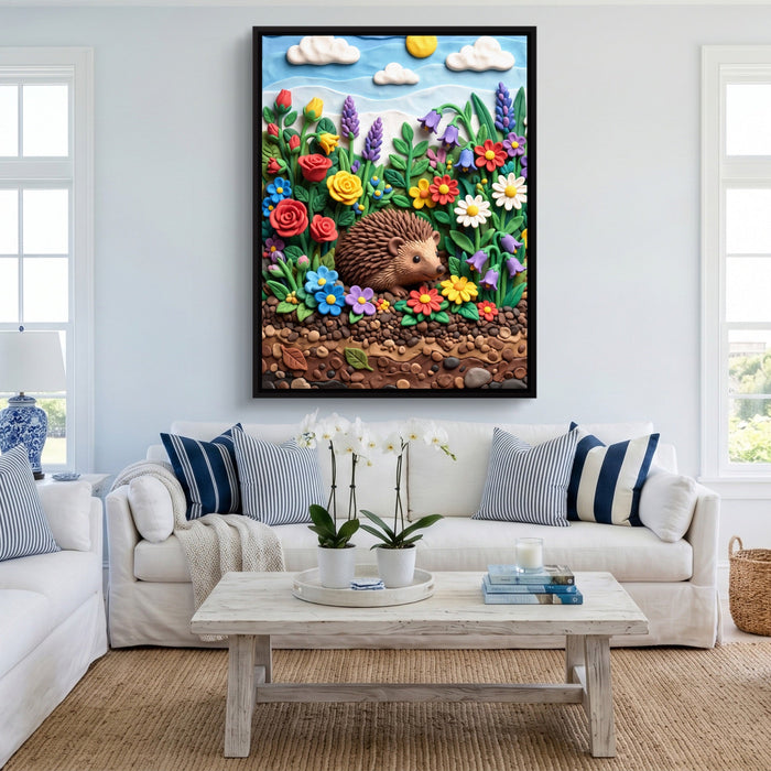 Hedgehog Garden - Luxury Wall Art