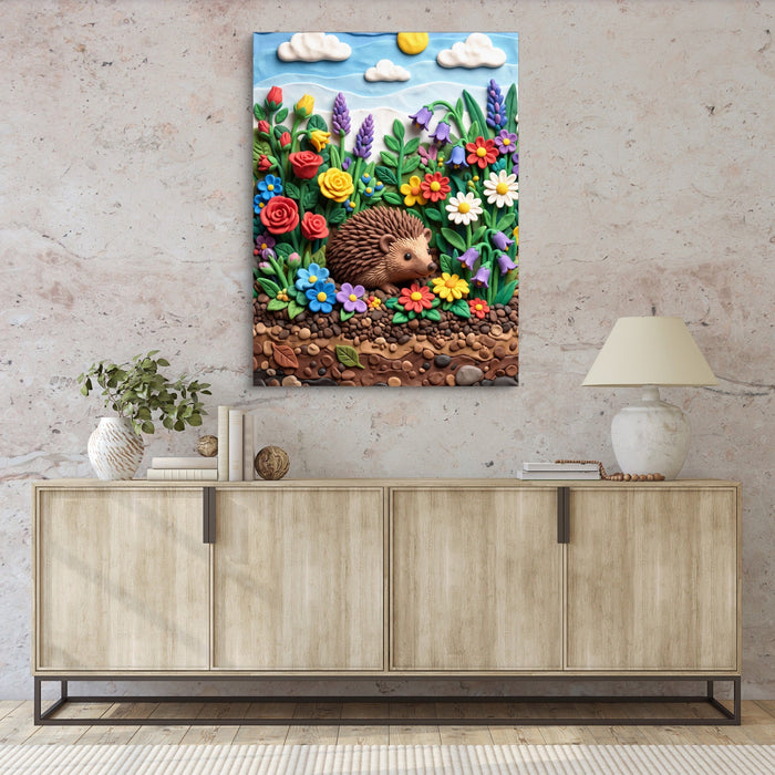 Hedgehog Garden - Luxury Wall Art