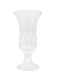 Heirloom Ruffle Pedestal Vase Clear