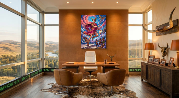 Hermes Scroll Descent - Luxury Wall Art