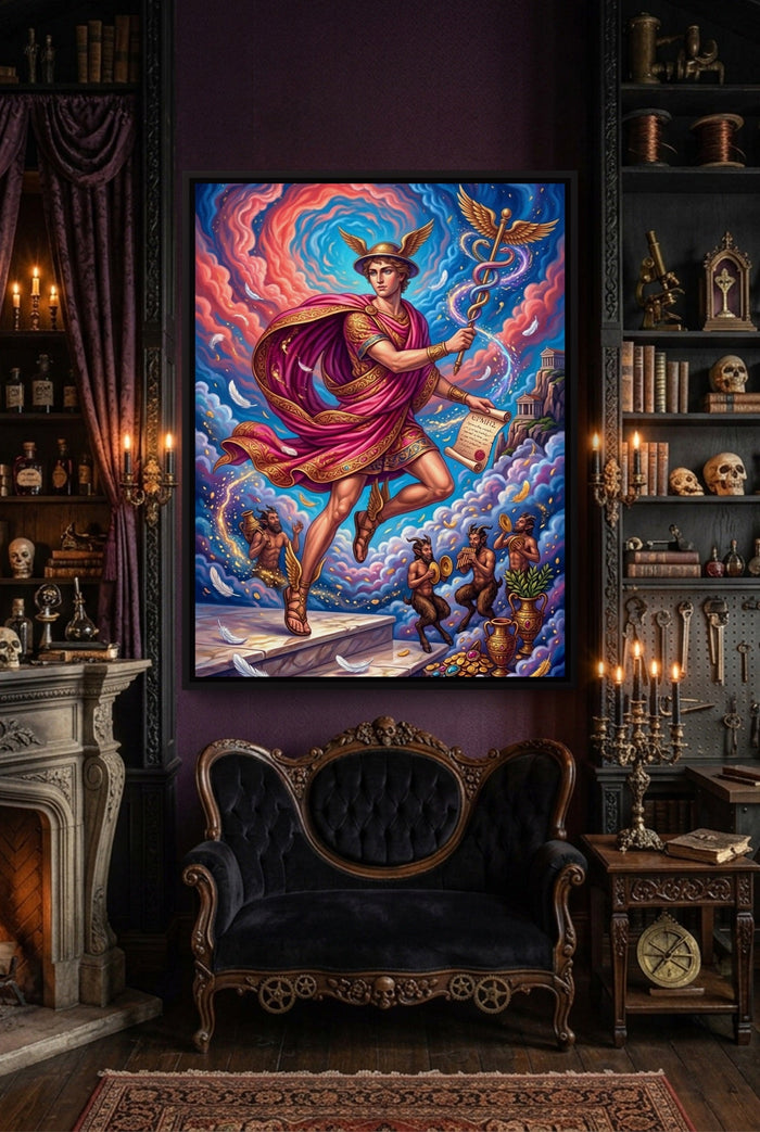 Hermes Scroll Descent - Luxury Wall Art