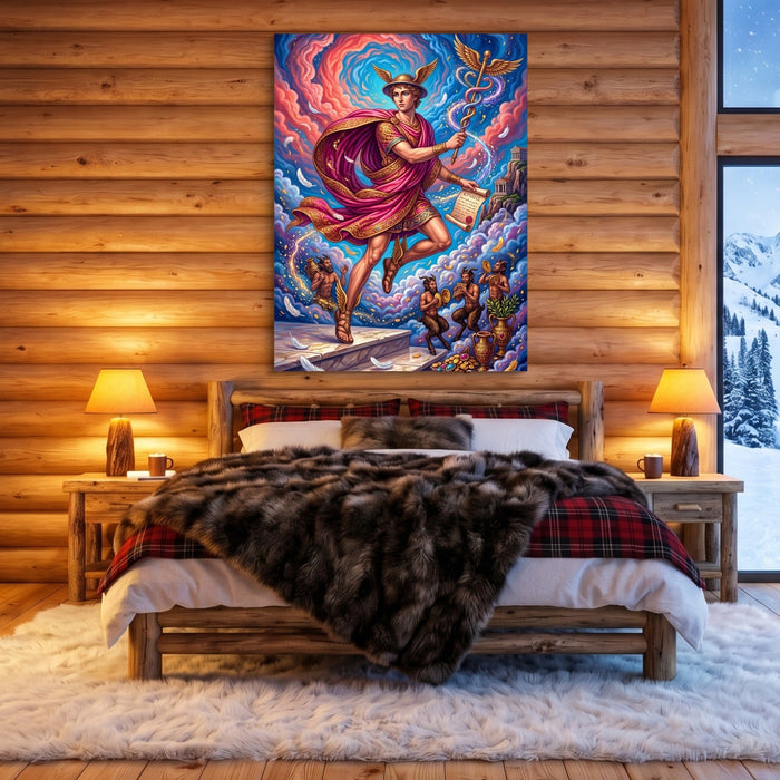 Hermes Scroll Descent - Luxury Wall Art