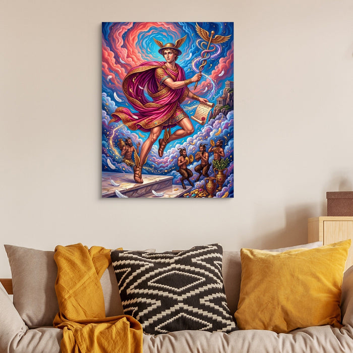 Hermes Scroll Descent - Luxury Wall Art