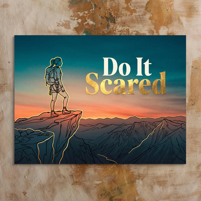 Hiker Mountain Sunset — hiker mountain sunset sq bed 1 clay beige 1land flush print