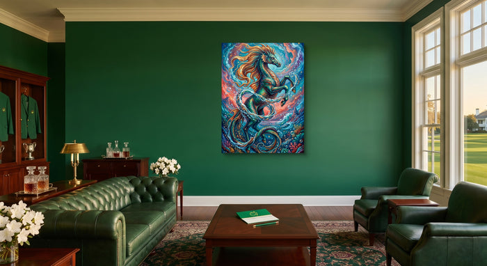 Hippocampus Rising — hippocampus rising living room interior view 1port flush print