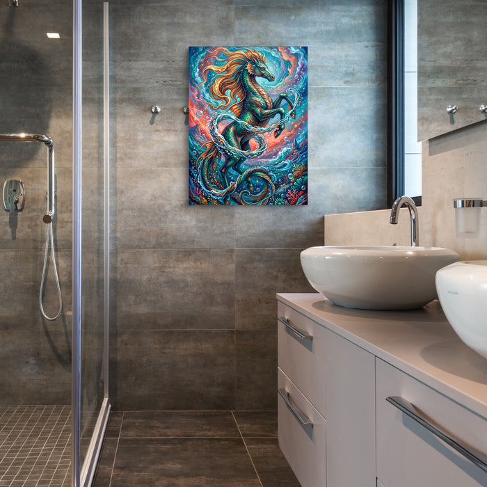 Hippocampus Rising — hippocampus rising sq bathroom 1port flush print