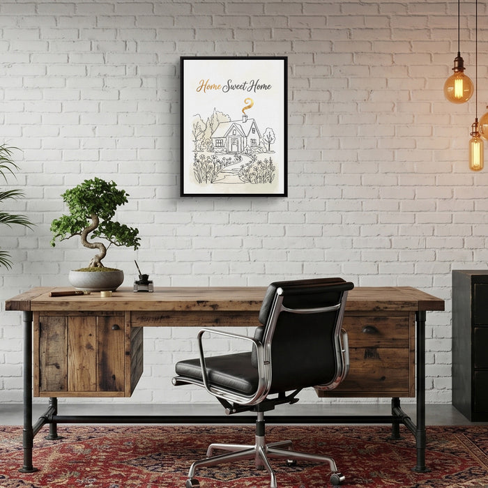 Home Sweet Sanctuary — home sweet sanctuary sq bonsai office 1port framed black