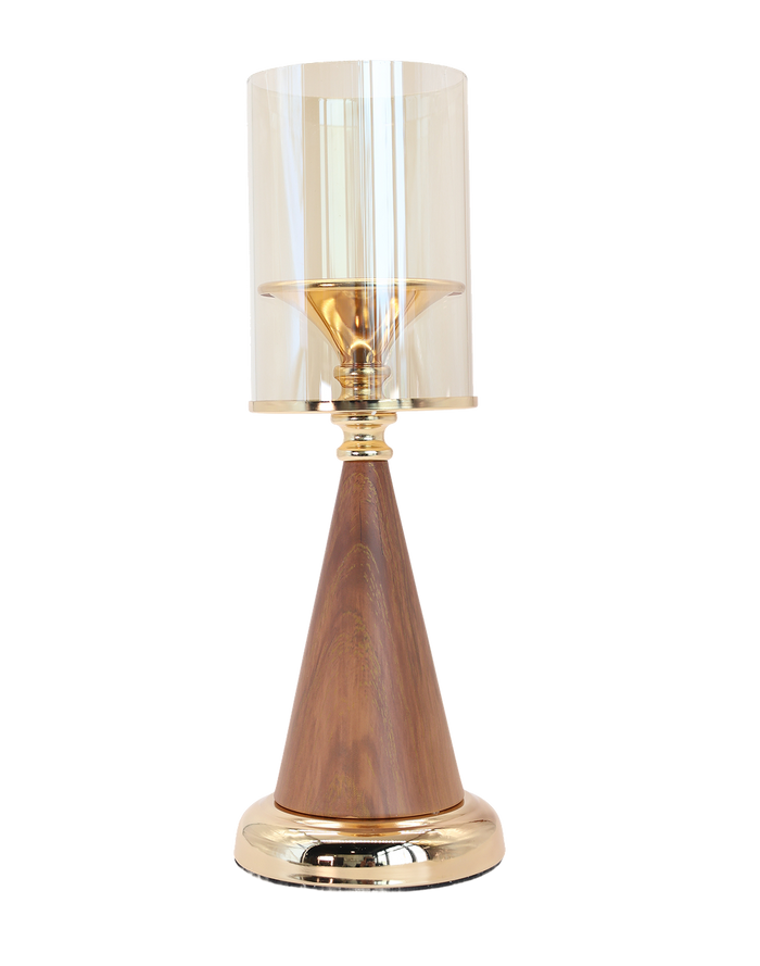Honeywood Prism Glass Candle Holder -L