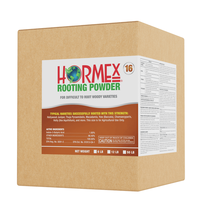 Hormex Rooting Powder 16 – 1.60% IBA Professional - Grade Cloning Hormone for Difficult Hardwood Cuttings - Ed's Plant Shop