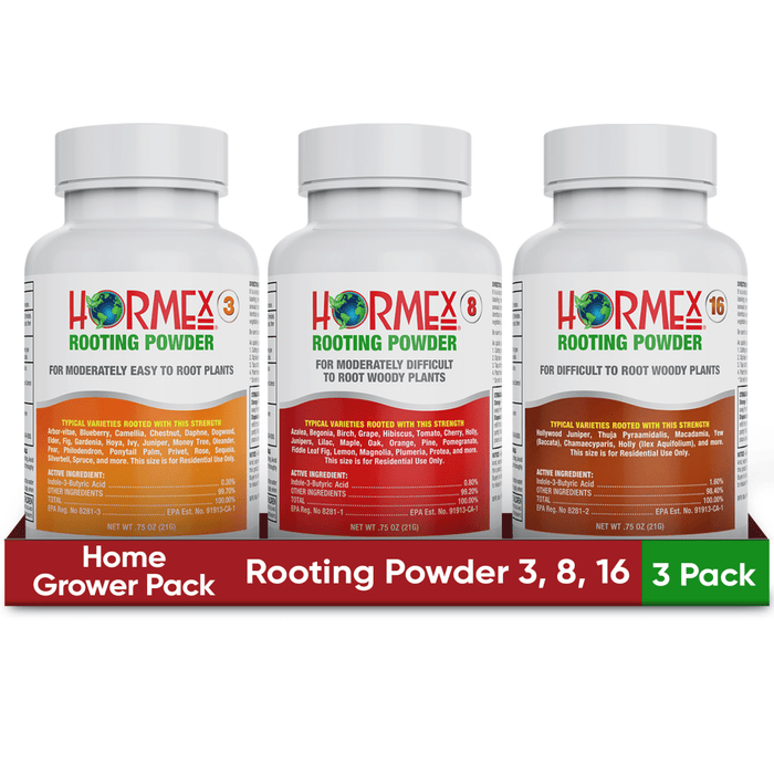 Hormex Rooting Powder Pack – bottles #3, #8 & #16
