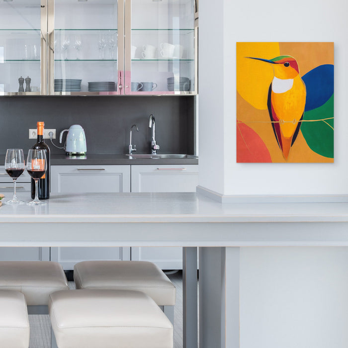 Hummingbird Golden Wings - Luxury Wall Art