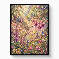 Hummingbird Sunlit Garden — hummingbird sunlit garden white studio framed black