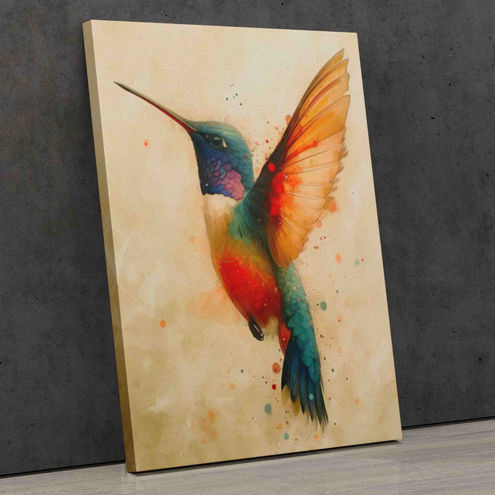 Hummingbird Watercolor - Animals Art for Bathroom