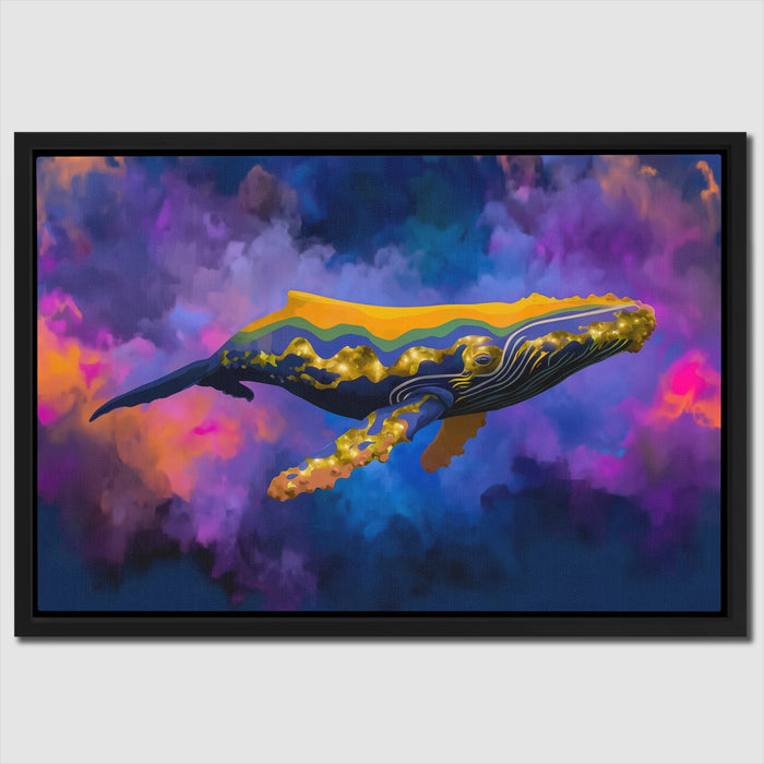 Humpback Whale Nocturne canvas wall art
