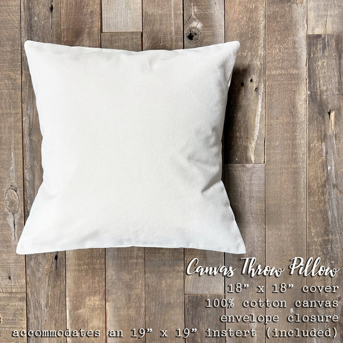Hydrangea and Lemon Vase - Square Canvas Pillow