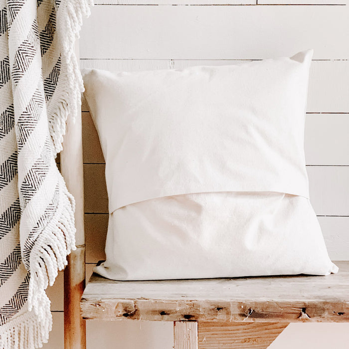 Hydrangea and Lemon Vase - Square Canvas Pillow