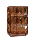 Ice Bark Prism Amber Crystal Vase