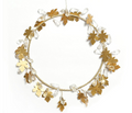 Ice Crystal with Golden Leaf Wreath Medium