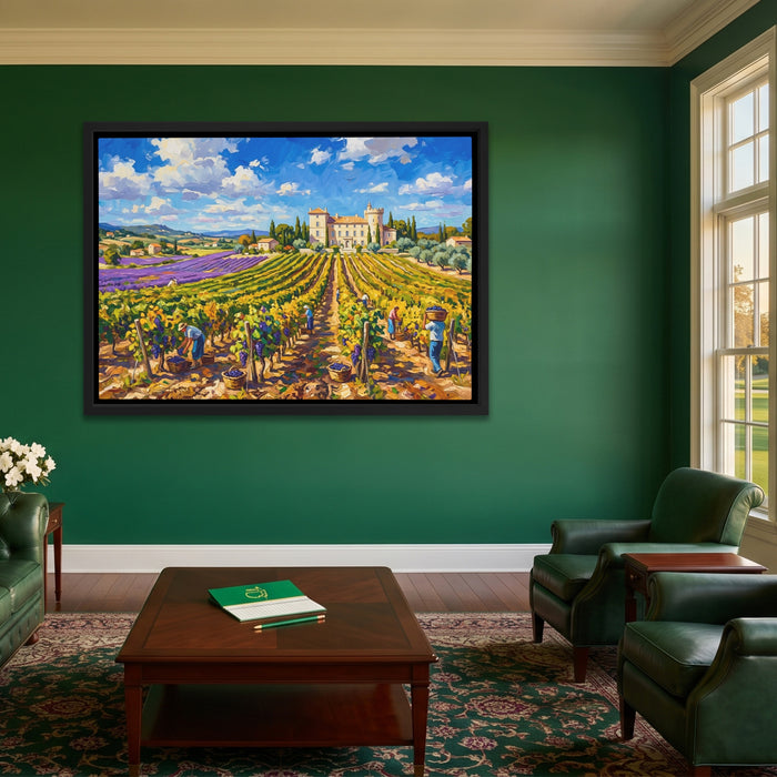 Italian Harvest Gold canvas wall art, room view