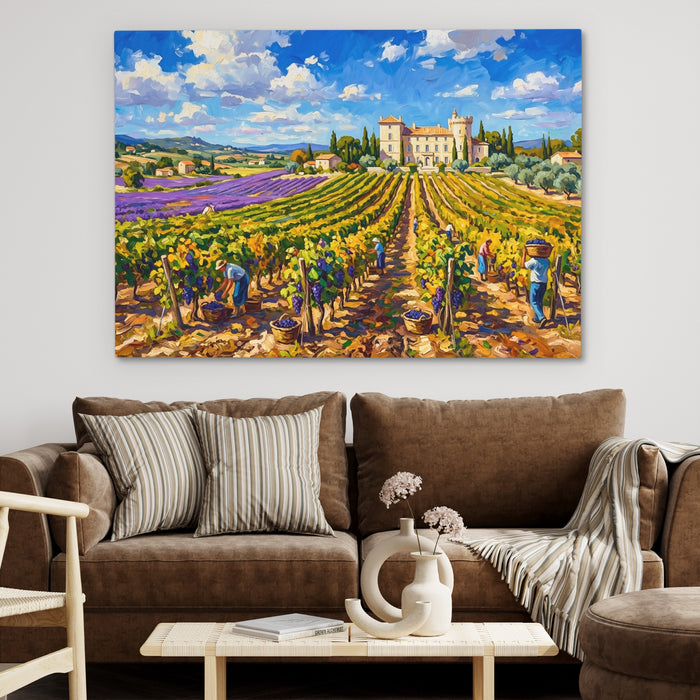 Italian Harvest Gold canvas wall art, room view