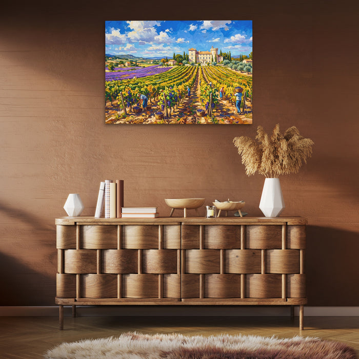 Italian Harvest Gold canvas wall art, room view