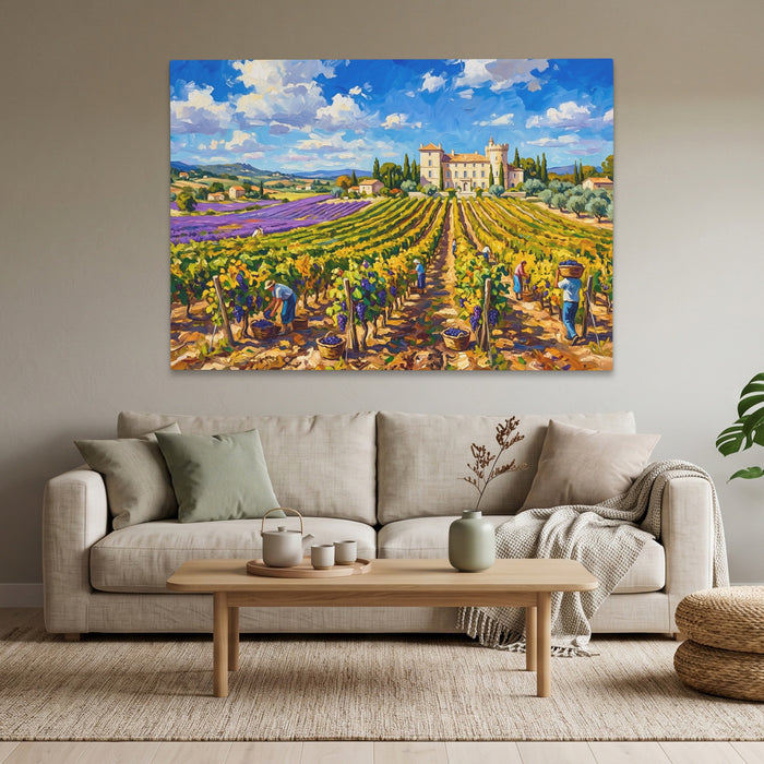 Italian Harvest Gold canvas wall art, room view