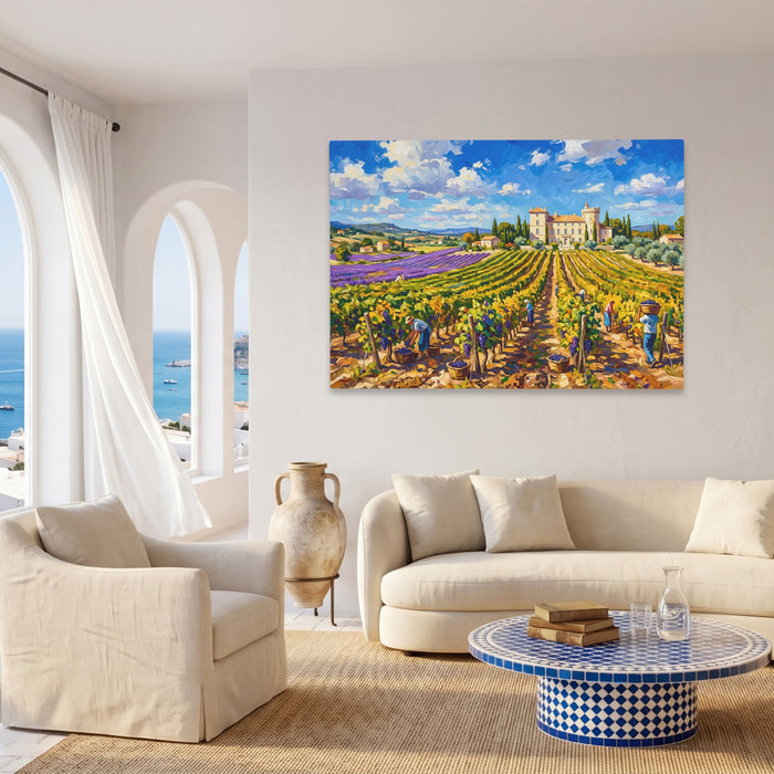 Italian Harvest Gold canvas wall art, room view