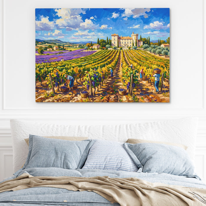 Italian Harvest Gold canvas wall art, room view