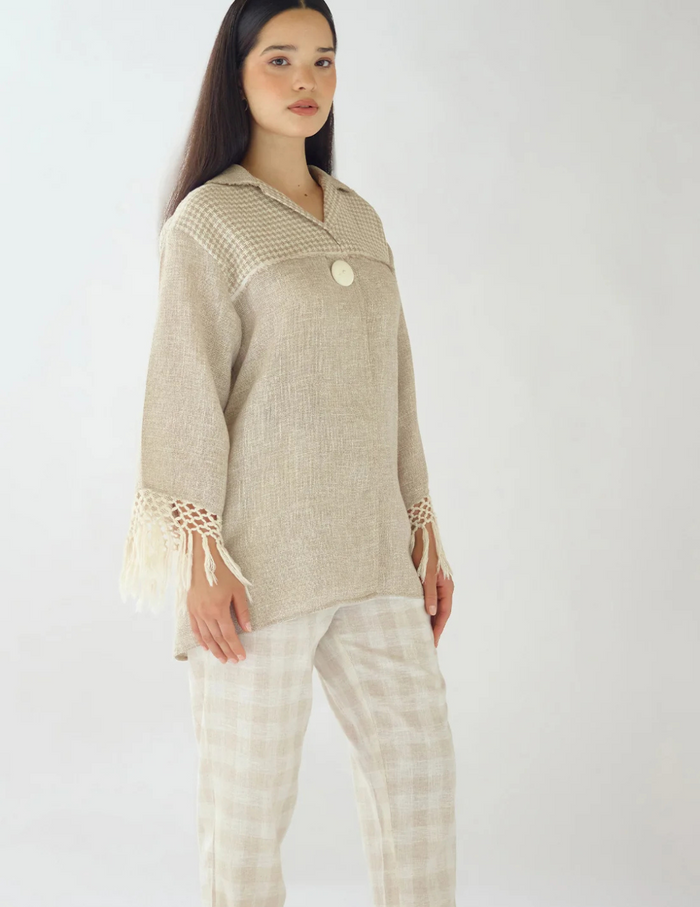 Ivory Stone Drift Jute Shirt