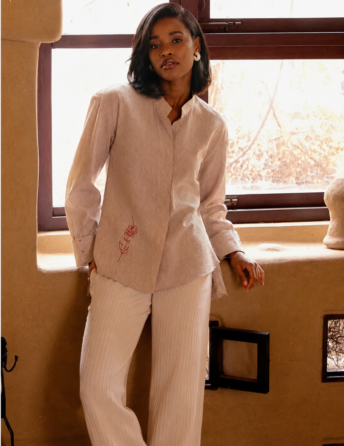 Ivory Striped Shirt