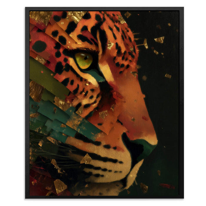 Jaguar Rust Geometric canvas wall art, room view