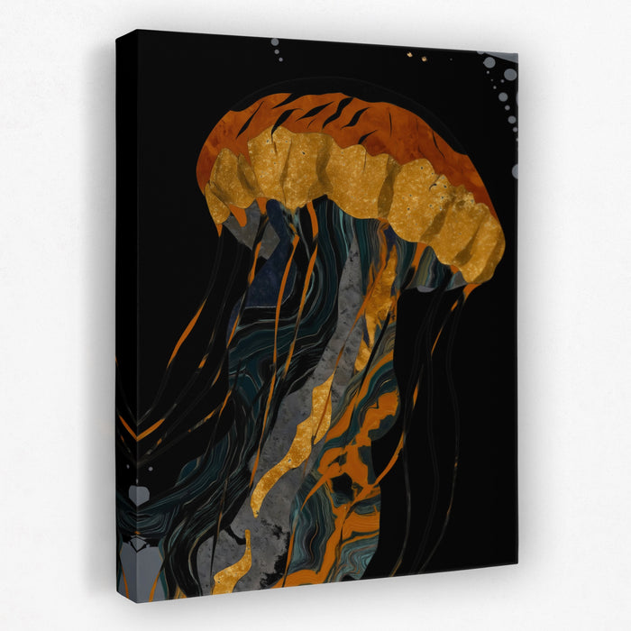 Jellyfish Azure Drift canvas wall art