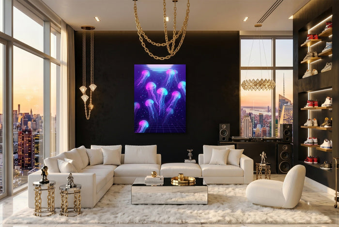 Jellyfish Grid Horizon - Luxury Wall Art
