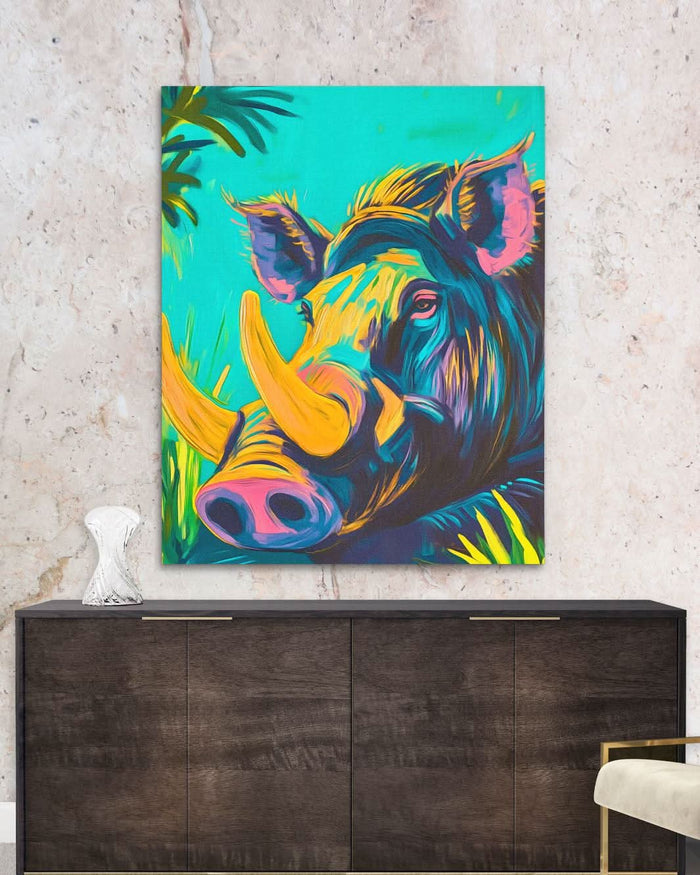 Jungle Rogue - Eclectic Wall Art in Black Frame
