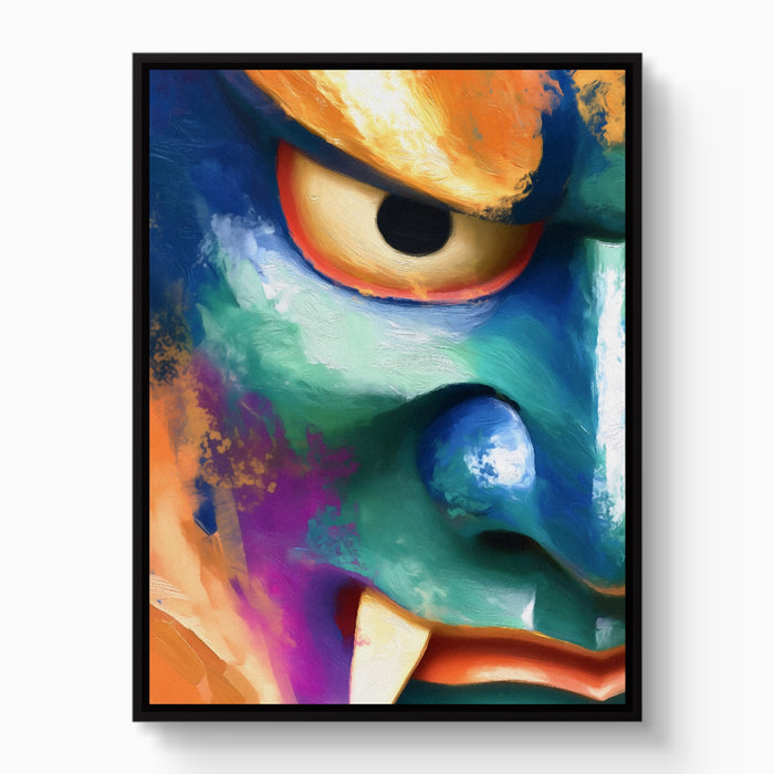 Kabuki Demon Graphic — kabuki demon graphic white studio framed black