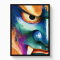 Kabuki Demon Graphic — kabuki demon graphic white studio framed black
