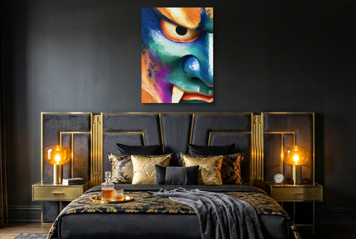 Kabuki Demon Graphic — kabuki demon graphic bedroom with window 2 1port flush print