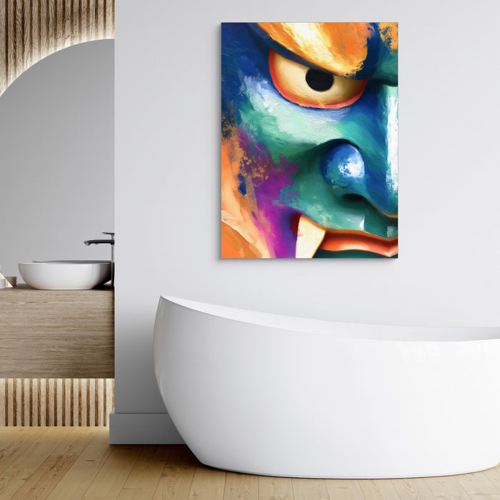 Kabuki Demon Graphic — kabuki demon graphic sq bathroom hotel 1port flush print