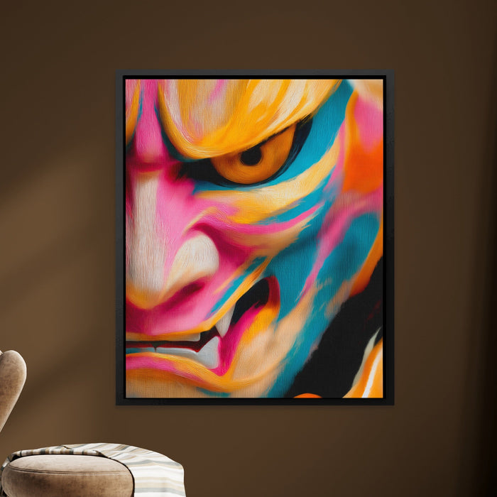 Kabuki Demon King canvas wall art, room view
