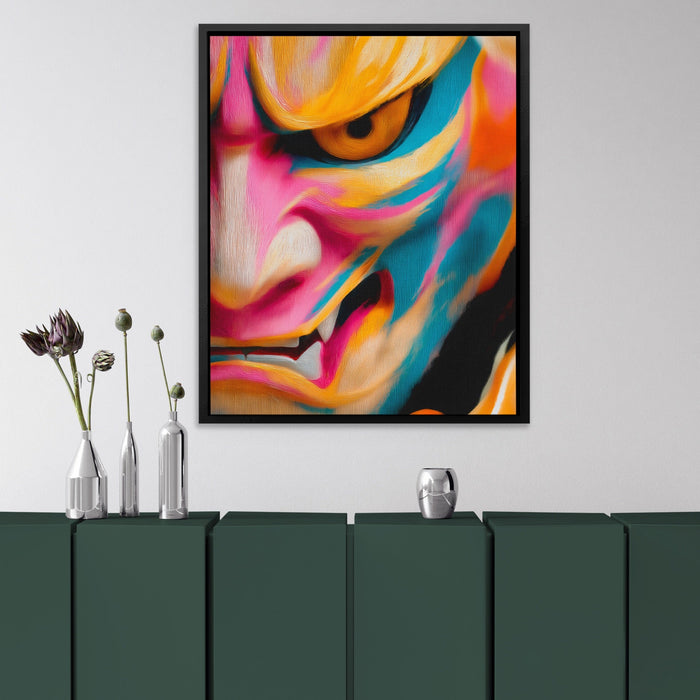 Kabuki Demon King canvas wall art, room view