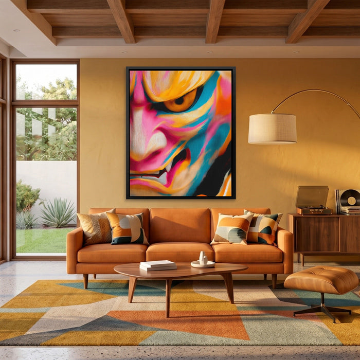 Kabuki Demon King canvas wall art, room view