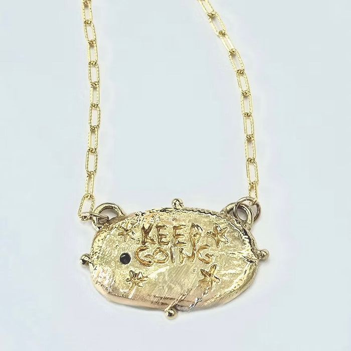 Keep Going Necklace by Melissa de la Fuente