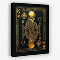 King Of Spades Egyptian Card canvas wall art